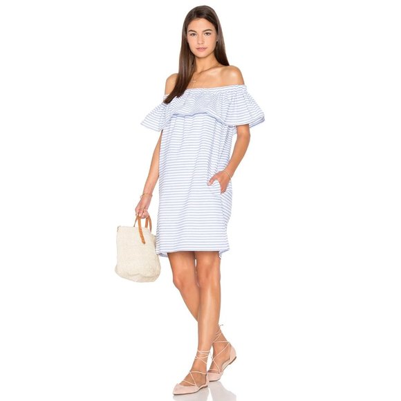 Line & Dot Dresses & Skirts - Line & Dot NWT Lea Ruffle Mini Dress in French Blue size Large